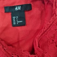 Червена блуза H&M , снимка 3 - Блузи с дълъг ръкав и пуловери - 37702447