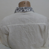 Мъжка риза лен и памук, снимка 2 - Ризи - 44573146