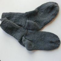 тъмносиви плетени чорапи ходило 17, конч 17, снимка 2 - Чорапи - 39870641