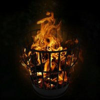 Градинска Метална Кошница за Огън на открито/лагерно Огнище/скара/голяма дръжка/до 800°C, снимка 4 - Барбекюта - 38148324