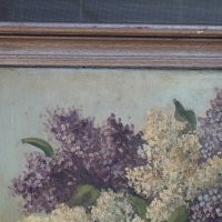 Маслена картина върху шперплат с дървена рамка, снимка 4 - Колекции - 38334136