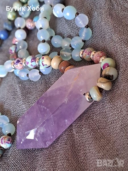 Колие от естествени полускъпоценни камъни, снимка 1