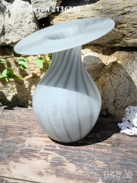 Дизайнерска ваза мраморен ефект , снимка 1
