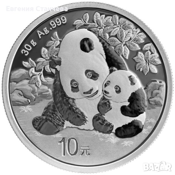 инвестиционно сребро 30 грама Китайска панда 2024, снимка 1