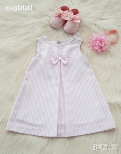 Нова детска рокля John Lewis буйки и аксесоар за коса  6-9 месеца , снимка 1