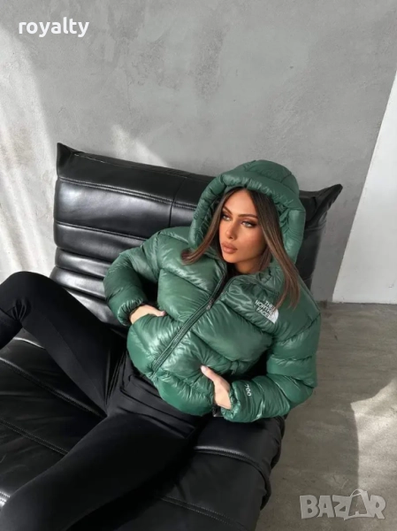 The North Face Зелено Зимно Дамско Яке, снимка 1
