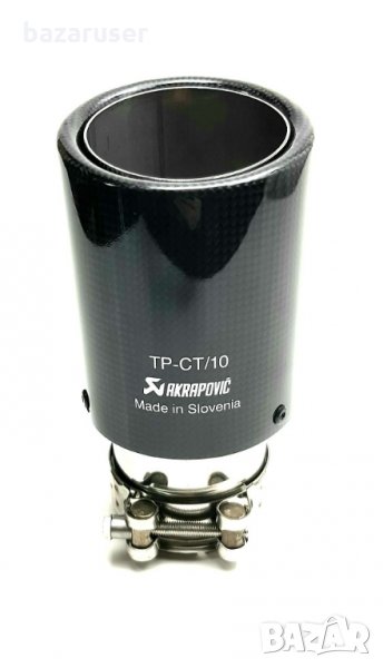 Накрайник ауспух -карбон единичен 76мм. -1050-76/254276/, снимка 1