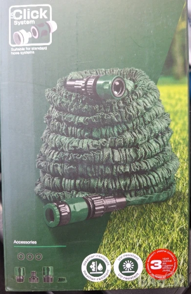 градински маркуч 15м разтягащ се на Парксайд , снимка 1