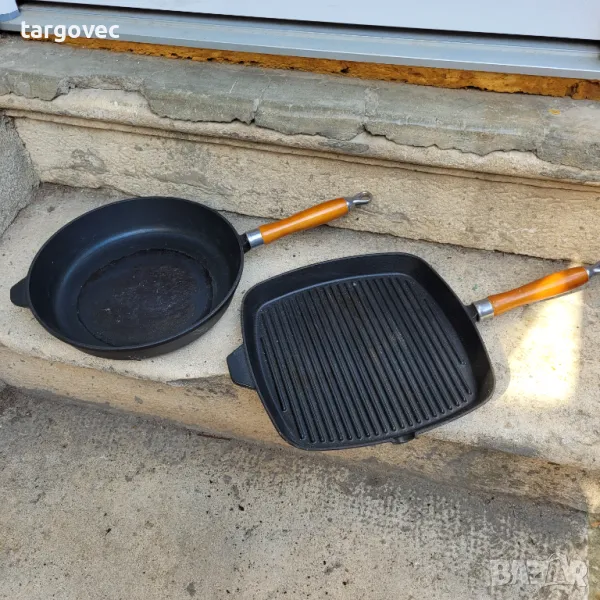 Комплект качествени чугунени тигани, снимка 1