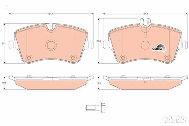SIMER 787 Накладки предни MERCEDES-BENZ C-класа, CLK 2000-2011 OE A0054206220  OE A0034205920   , снимка 1