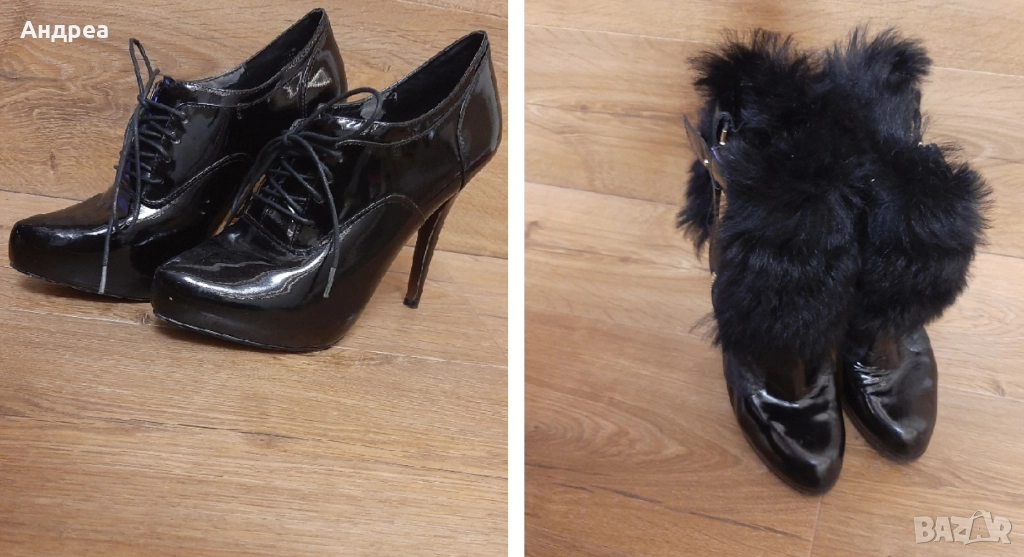 Обувки на ток и боти 37 номер, снимка 1