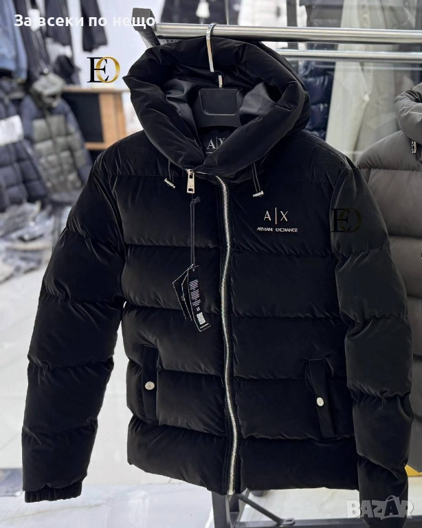 Armani Exchange Мъжко Черно Зимно Яке С Качулка Армани Ексчейндж Код SK340, снимка 1