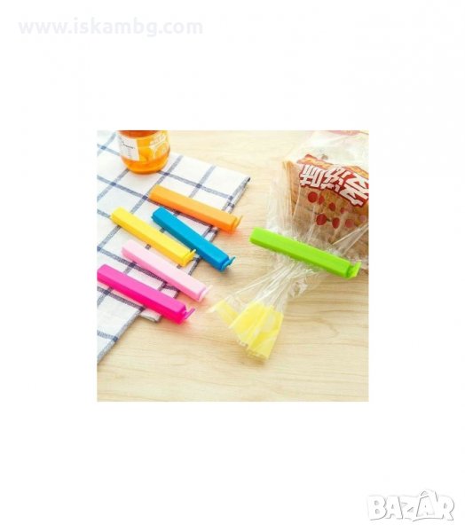 КОМПЛЕКТ 5 ЩИПКИ ЗА ЗАПЕЧАТВАНЕ НА ТОРБИЧКИ И ПЛИКОВЕ - код 1826, снимка 1