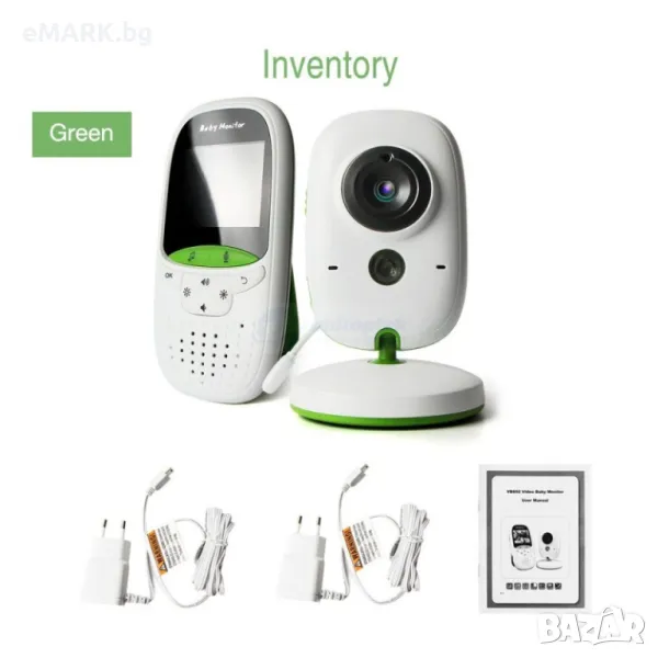 Безжичен видео бебефон с въртяща се камера и микрофон, снимка 1