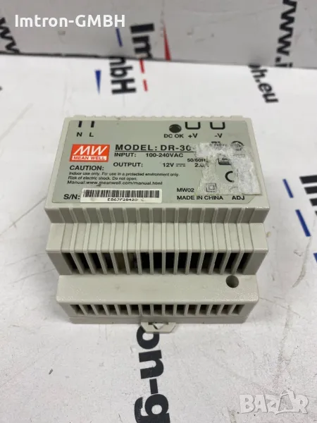 Захранване 12V DC 2A Mean Well DR-30-12, снимка 1