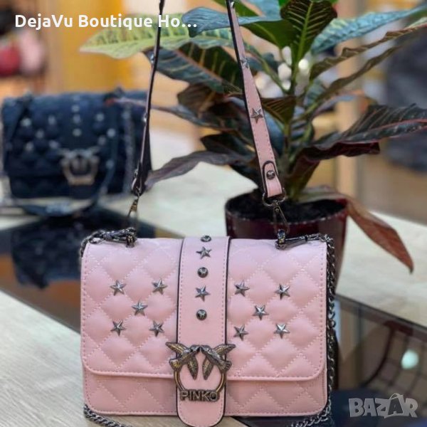 Дамска луксозна чанта Pinko розова, снимка 1