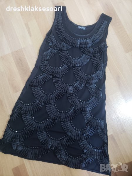 Рокля с орнаменти сатен, снимка 1