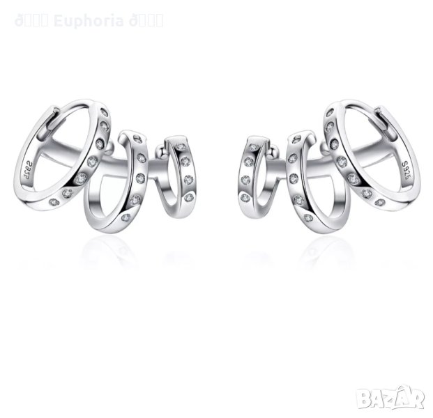 Нежни сребърни обеци 🥰, снимка 1