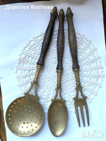 Красиви месингови прибори за готвене от Англия , снимка 1