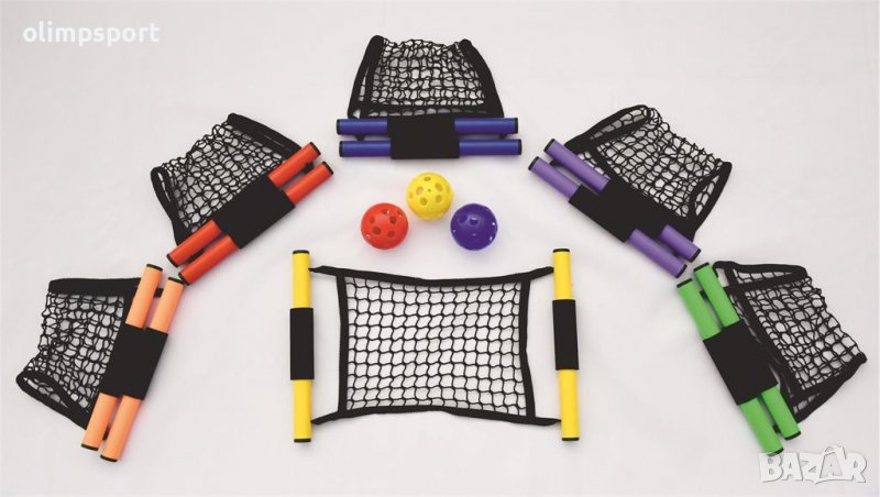 Подхвърли топката - к-кт 2 мрежи с топка  20066974​ Забавна и вълнуваща игра, която помага за подобр, снимка 1