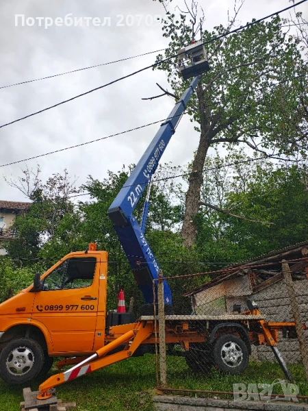 Рязане и кастрене на дървета с автовишка., снимка 1
