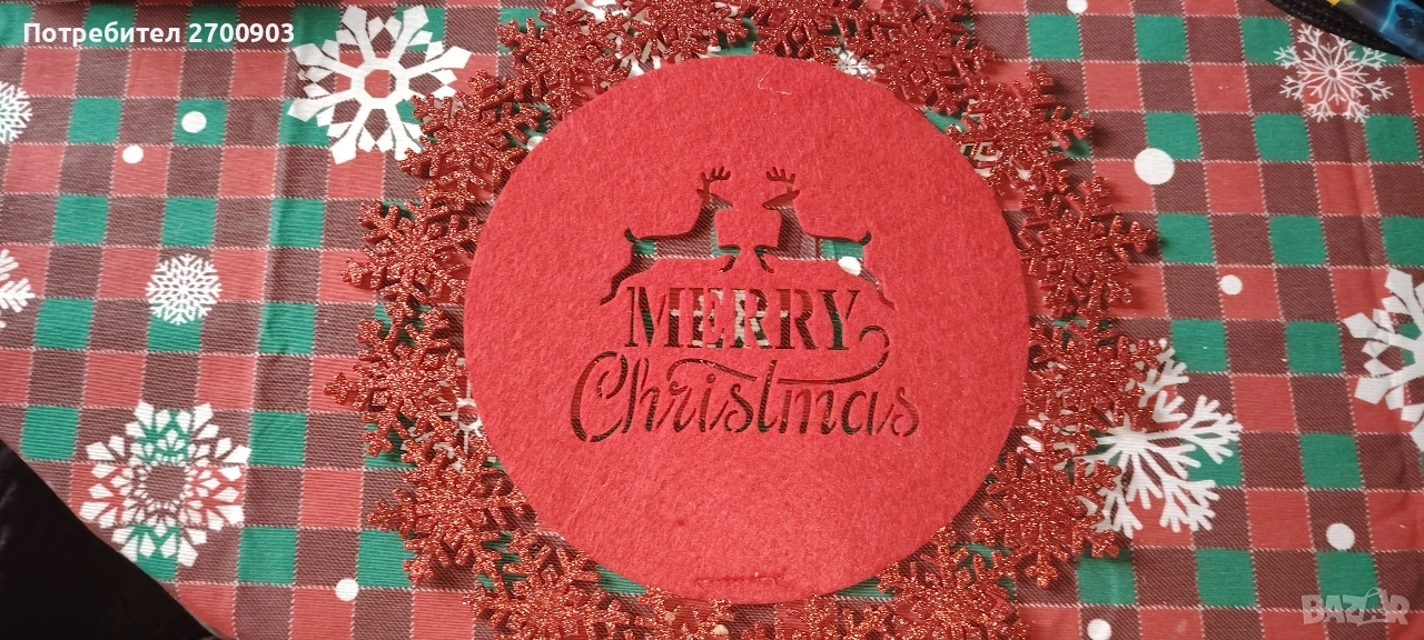Коледна подложка, снимка 1