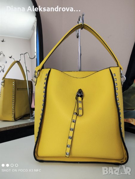 Лятна дамска чанта, голям размер, в жълт цвят. 26лв., снимка 1