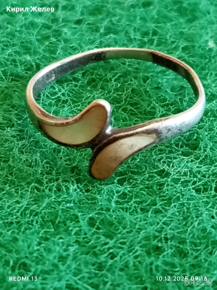Артистичен арт нуво стил сребърен пръстен стилен 18171, снимка 1