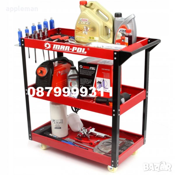 Количка за инструменти MARPOL с 3 рафта и поставка за отвертки, снимка 1