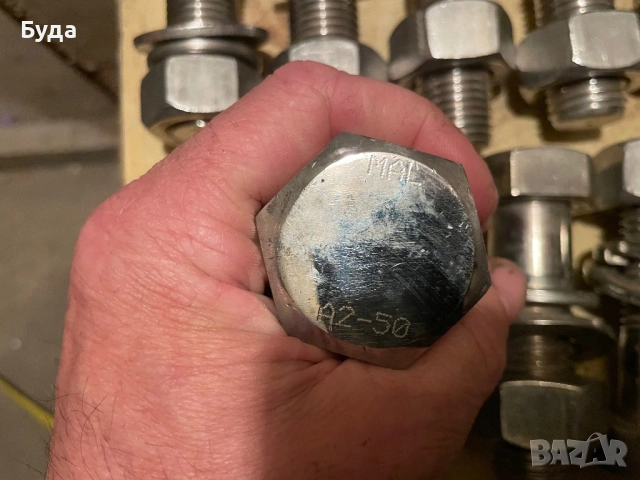 Неръждаеми болтове,шайби и гайки , снимка 5 - Резервни части за машини - 54032294