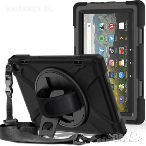 Amazon Fire HD 8 (2022) 360° Swivel Kickstand Удароустойчив Калъф и Протектор, снимка 2 - Калъфи, кейсове - 49058619