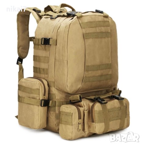55L тактическа раница 4B1 Military военна водоустойчива туризьм Mole, снимка 7 - Раници - 42074611