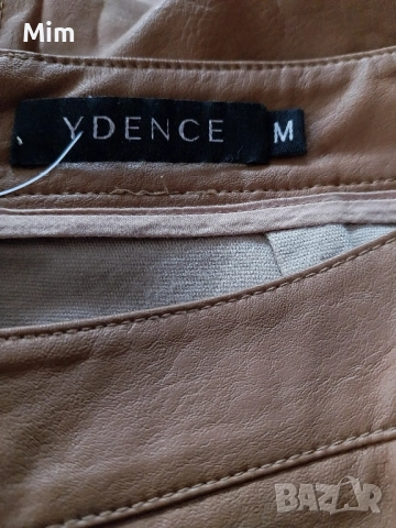 YDENCE M Светло кафява кожена пола , снимка 2 - Поли - 51886412