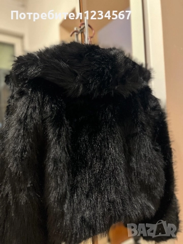 НОВО палто от еко косъм с етикет- на половин цена, снимка 6 - Палта, манта - 52115282