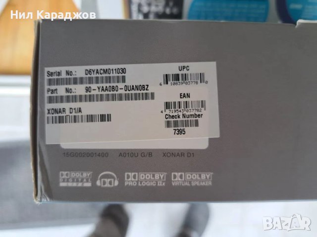 ASUS Xonar D1 PCI 7.1 Audio Card, Звукова карта, Саундкард, снимка 7 - Други - 49696733