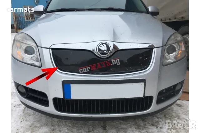 Зимен дефлектор (протектор) за решетка HЕКО за Skoda Roomster (2007-2010) - upper