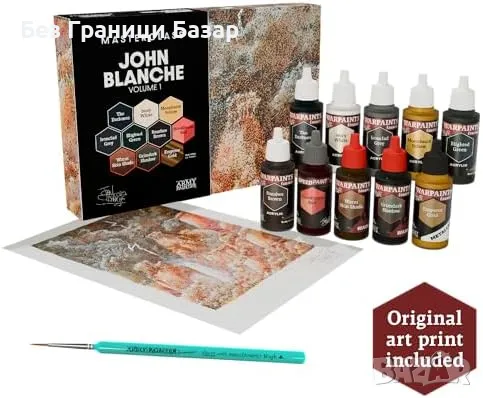 Нов комплект Army Painter Blanchitsu Paint Set 10 бои четка арт миниатюри, снимка 2 - Други - 49704379