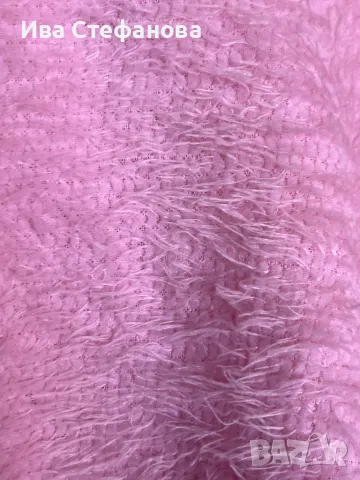 Мек нов гушкав бонбонено розов рошав ежедневно елегантен пуловер блуза , снимка 3 - Блузи с дълъг ръкав и пуловери - 47774212