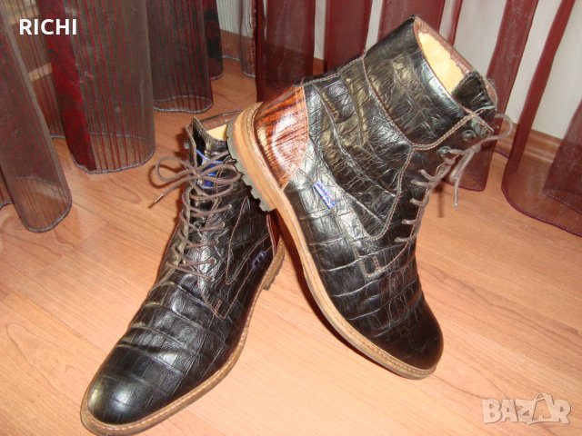 FLORIS VAN BOMMEL- естествена кожа мъжки боти, снимка 2 - Мъжки боти - 30392855