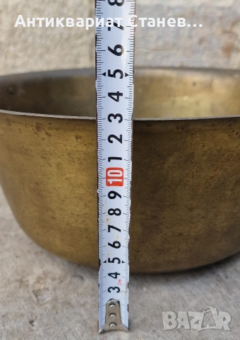 Стар месингов леген, снимка 8 - Антикварни и старинни предмети - 54100346