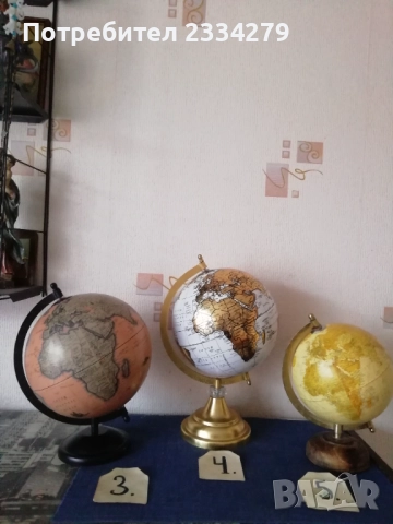 Стари геогеафски глобуси от различни държави и години. , снимка 11 - Антикварни и старинни предмети - 52003853
