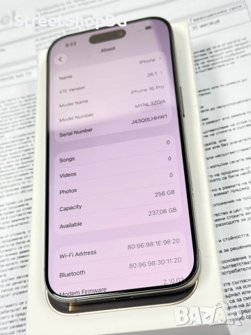 !!ГАРАНЦИЯ Apple iPhone 16 Pro 256GB - Natural Titanium, снимка 6 - Apple iPhone - 52379664