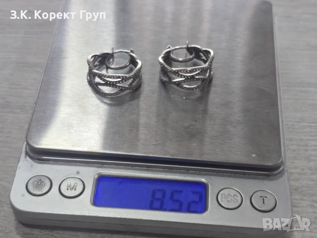 Сребърни обеци 925, снимка 7 - Обеци - 51080086