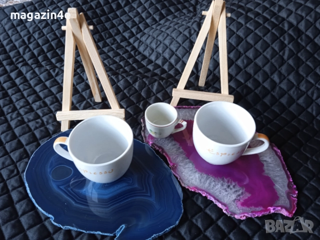 2 бр плочки от естествен ахат ,скъпоценен камък за хармония и дълголетие, Родопи,Родопис,, снимка 4 - Декорация за дома - 52266890