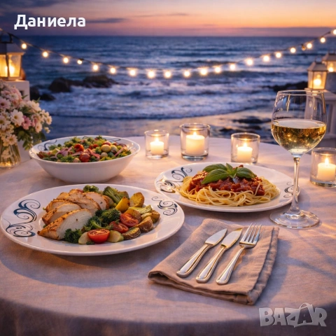 Комплект чинии 24 части с елегантен винтидж дизайн – Възвишен стил за всяка трапеза, снимка 2 - Чинии - 53309586