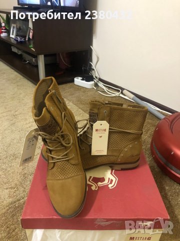 Дамски боти есенни Mustang - 40 , снимка 3 - Дамски боти - 39376572