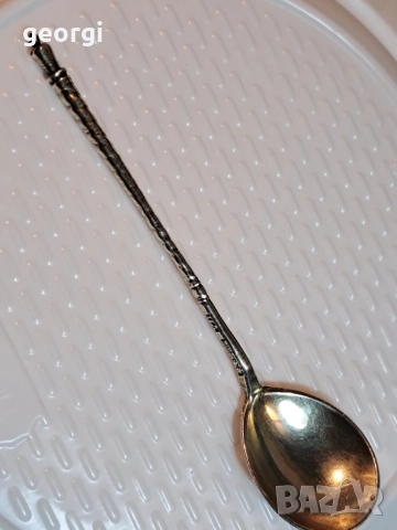 гравирана сребърна лъжичка Царска Русия , снимка 3 - Антикварни и старинни предмети - 52531376