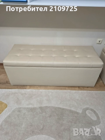 Продавам Пейка и табуретка тип ракла кожени , снимка 2 - Дивани и мека мебел - 52259377