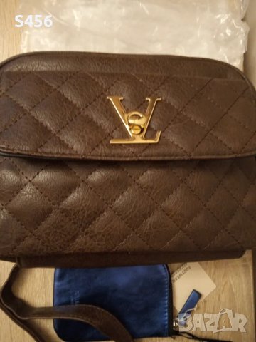 Дамска чанта L*V*+ Подарък Bershka портмоне 