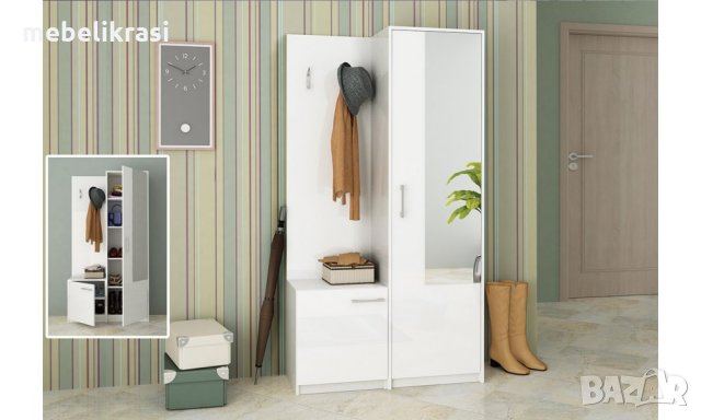 Портманто Поли - Бял Гланц